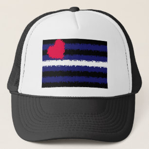 Gorra De Camionero Bandera de orgullo de cuero abollada