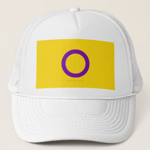 Gorra De Camionero Bandera de orgullo intersexual de SlipperyJoe's fo