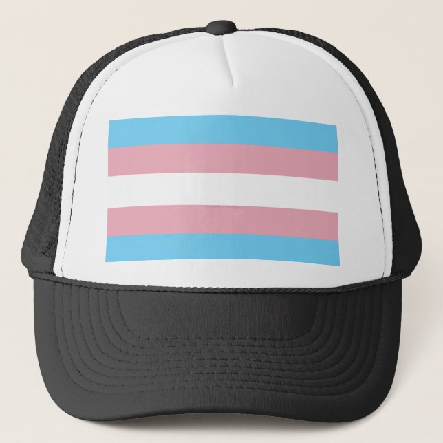 Gorra De Camionero bandera de orgullo transgénero de SlipperyJoe dive (Anverso)