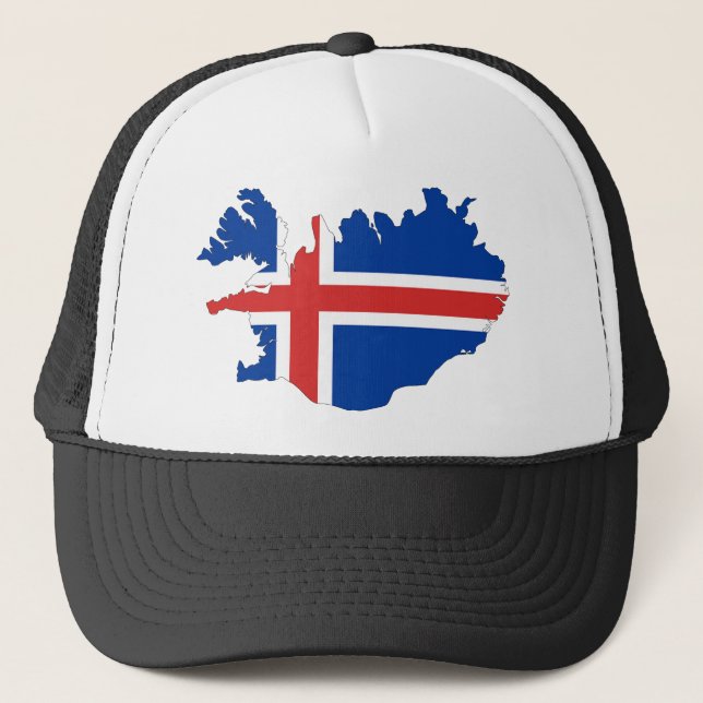 Gorra De Camionero Bandera de país de Islandia (Anverso)