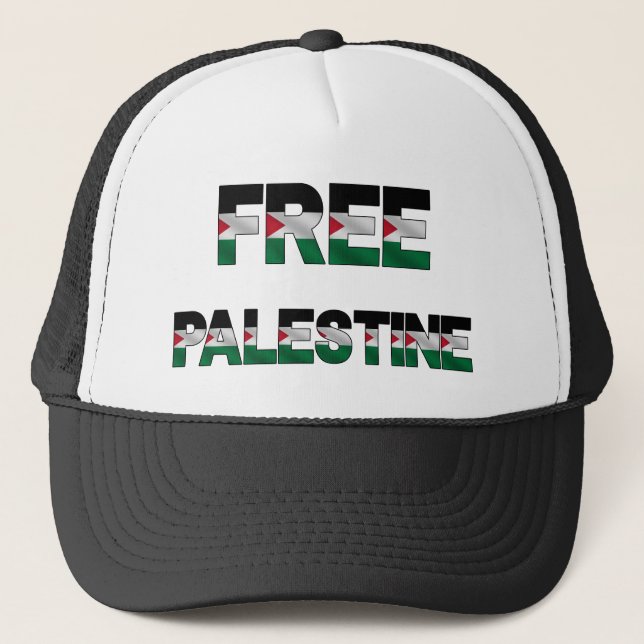 Gorra De Camionero Bandera de Palestina Libre declara la libertad del (Anverso)