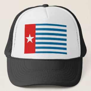 Gorra De Camionero Bandera de Papúa Occidental / Estrella de la mañan