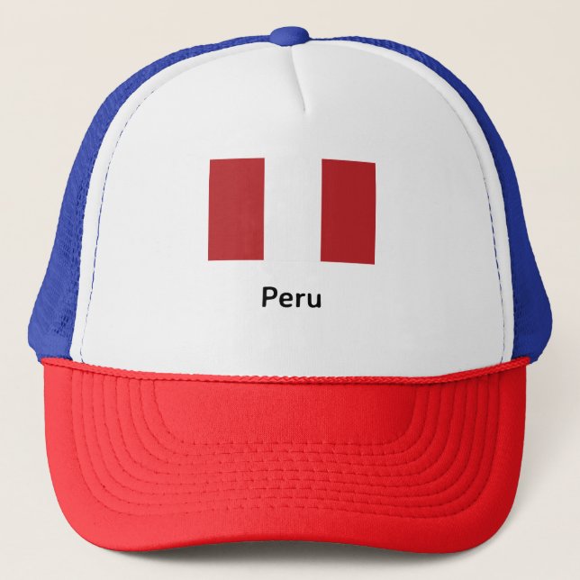 Gorra De Camionero Bandera de Perú (Anverso)