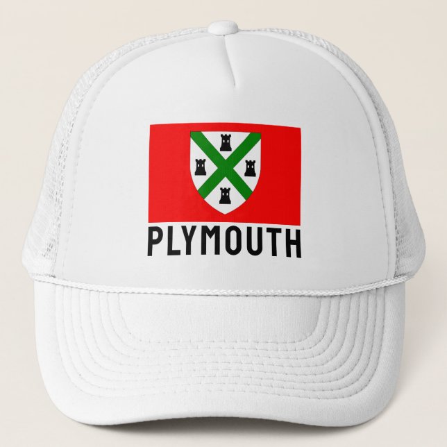 Gorra De Camionero Bandera de Plymouth (Inglaterra) (Anverso)