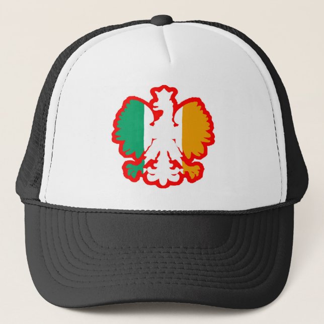 GORRA DE CAMIONERO BANDERA DE POLISH/IRISH (Anverso)