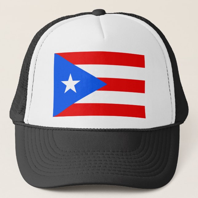 Gorra De Camionero Bandera de Puerto Rico (Anverso)