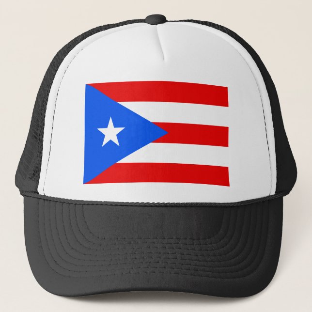 Gorra De Camionero Bandera de Puerto Rico (Anverso)