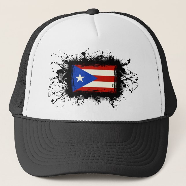 Gorra De Camionero Bandera de Puerto Rico (Anverso)