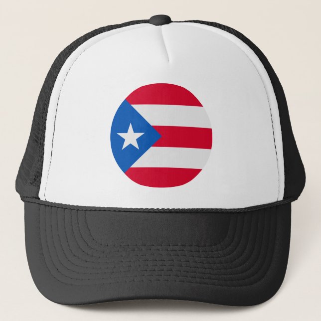 Gorra De Camionero Bandera de Puerto Rico (Anverso)