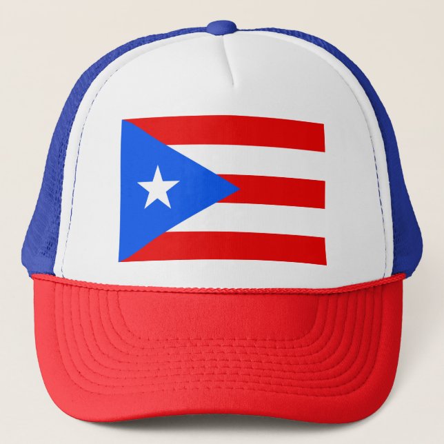 Gorra De Camionero Bandera de Puerto Rico (Anverso)