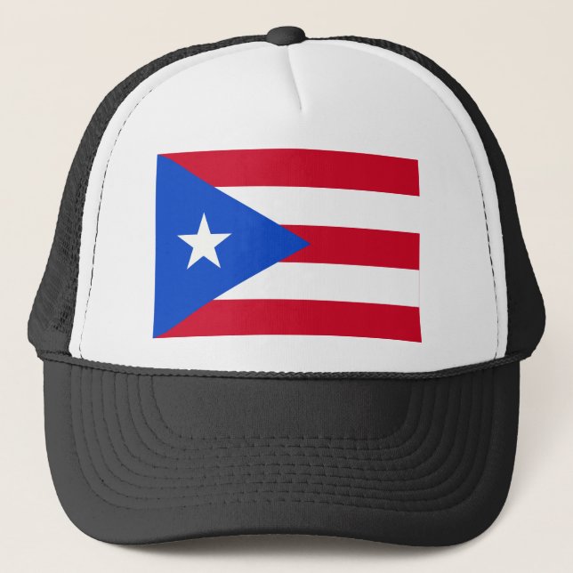 Gorra De Camionero Bandera de Puerto Rico (Anverso)