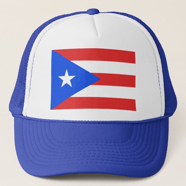 Gorra De Camionero Bandera de Puerto Rico (Anverso)