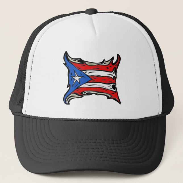 Gorra De Camionero Bandera de Puerto Rico en el reggaetón (Anverso)
