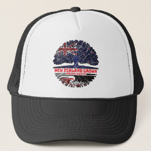 Gorra De Camionero Bandera de raíces maoríes neozelandesas de árbol d