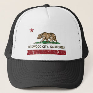 Gorra De Camionero bandera de Redwood City California