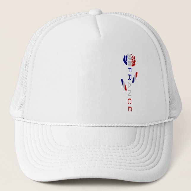 Gorra De Camionero Bandera de Rosa francesa (Anverso)