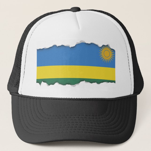 Gorra De Camionero Bandera de Ruanda (Anverso)