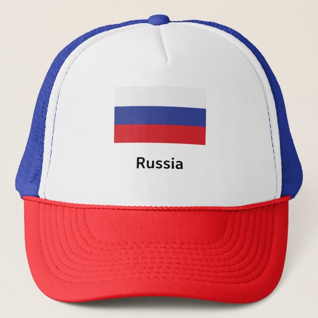 Gorra De Camionero Bandera de Rusia (Anverso)