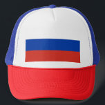 Gorra De Camionero Bandera de Rusia<br><div class="desc">Sombrero camionero de bandera rusa. Puede agregar su propio texto o gráficos haciendo clic en "personalizar más adelante"</div>