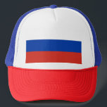 Gorra De Camionero Bandera de Rusia<br><div class="desc">Sombrero camionero de bandera rusa. Puede agregar su propio texto o gráficos haciendo clic en "personalizar más adelante"</div>