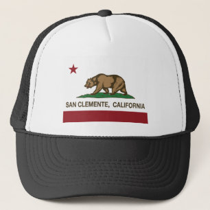 Gorra De Camionero bandera de San Clemente California