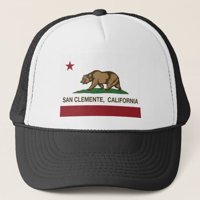 Gorra De Camionero bandera de San Clemente California (Anverso)
