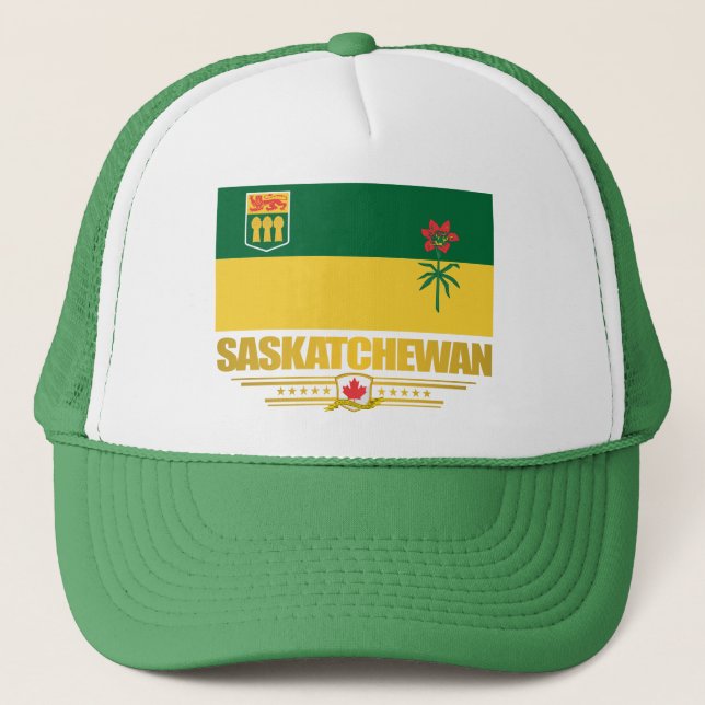 Gorra De Camionero Bandera de Saskatchewan (Anverso)