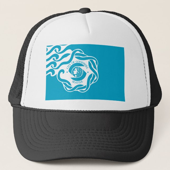 Gorra De Camionero Bandera de Seattle (Anverso)