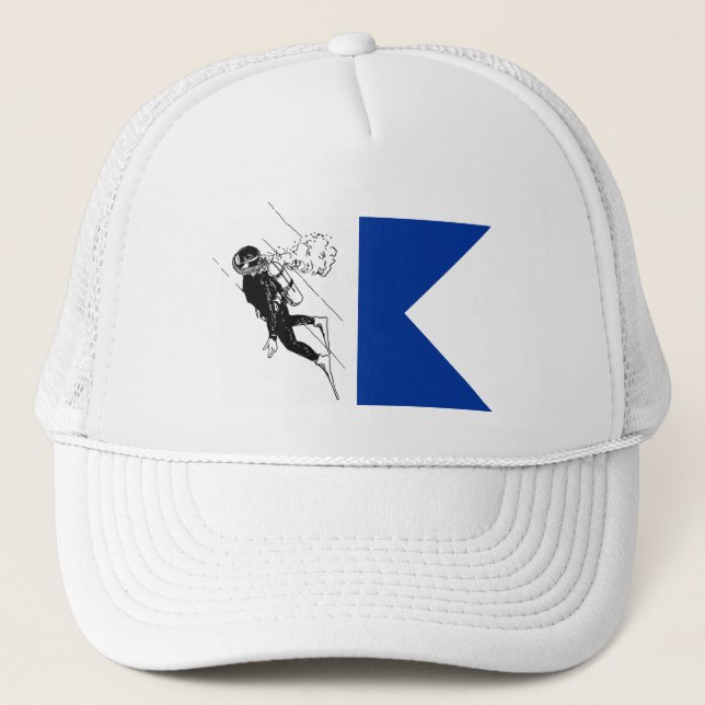 Gorra De Camionero Bandera de señal alfa (Anverso)