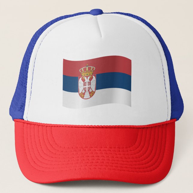 Gorra De Camionero Bandera de Serbia (Anverso)