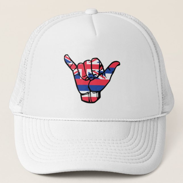 Gorra De Camionero Bandera de Shaka Hawaii (Anverso)