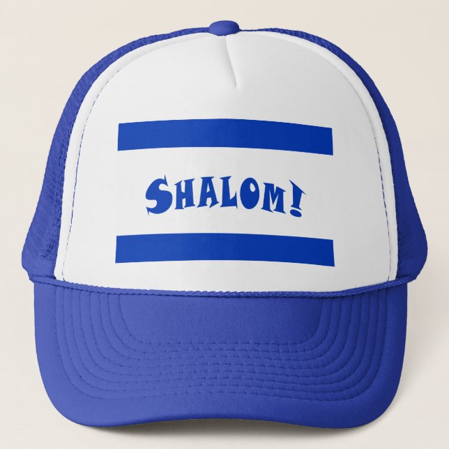 Gorra De Camionero Bandera de Shalom de Israel (Anverso)