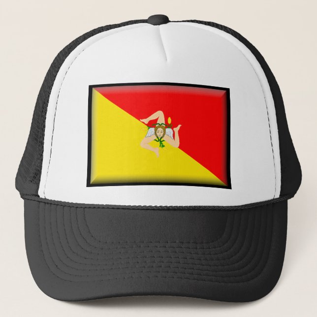 Gorra De Camionero Bandera de Sicilia (Anverso)