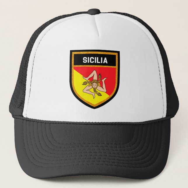 Gorra De Camionero Bandera de Sicilia (Anverso)