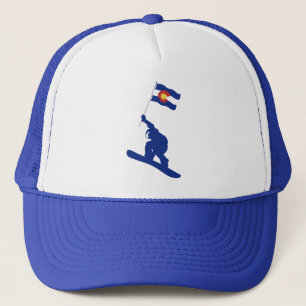 Gorra De Camionero Bandera de Snowboard de Colorado