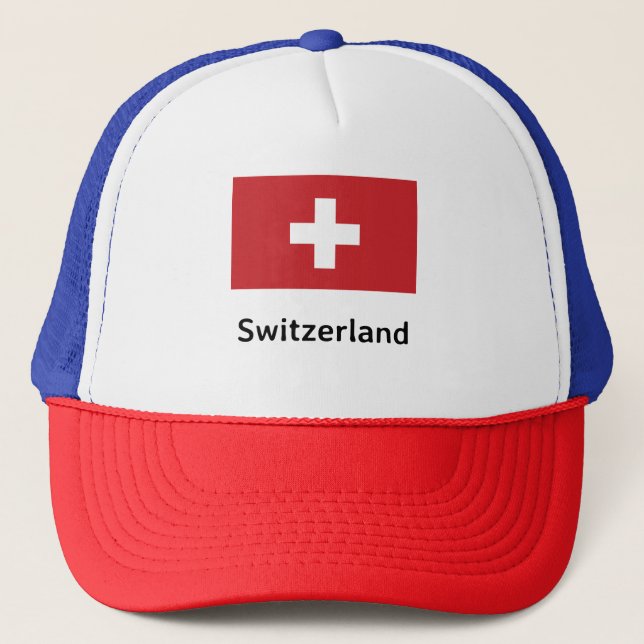 Gorra De Camionero Bandera de Suiza (Anverso)