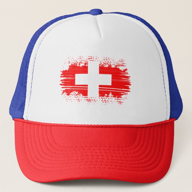 Gorra De Camionero Bandera de Suiza (Anverso)