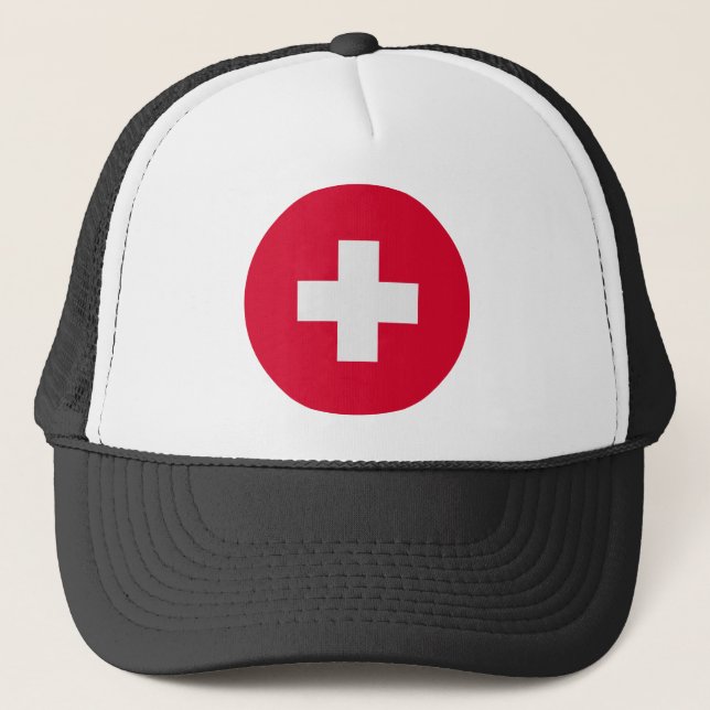 Gorra De Camionero Bandera de Suiza (Anverso)