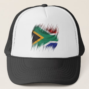 Gorra De Camionero Bandera de Suráfrica de las trituradoras