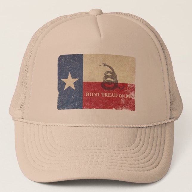 Gorra De Camionero Bandera de Tejas y de Gadsden (Anverso)