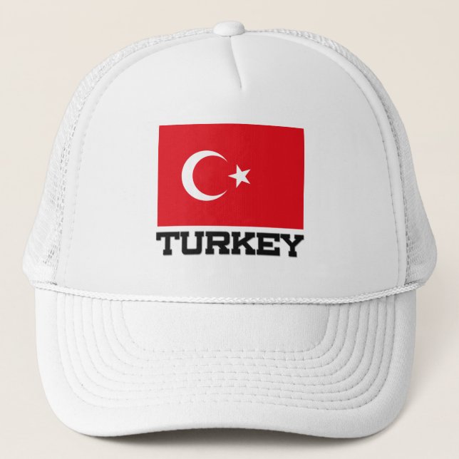 Gorra De Camionero Bandera de Turquía (Anverso)
