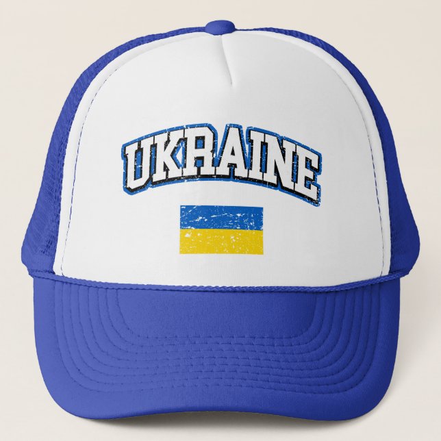 Gorra De Camionero Bandera de Ucrania (Anverso)
