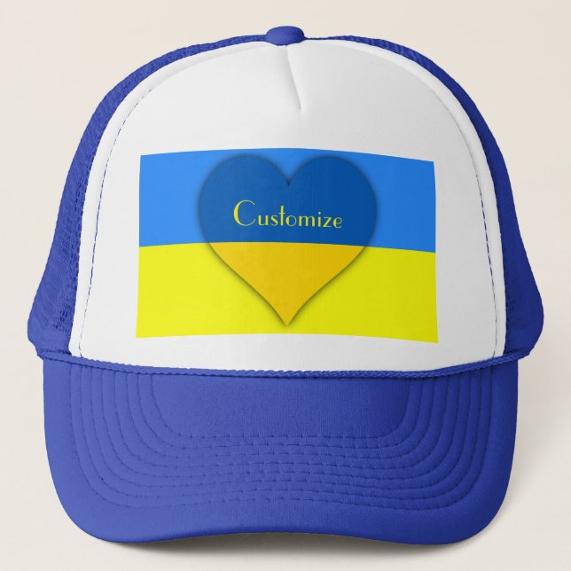 Gorra De Camionero Bandera de Ucrania azul Thunder_Cove (Anverso)