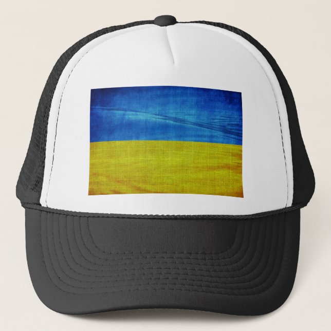 Gorra De Camionero Bandera de Ucrania estilizada (Anverso)