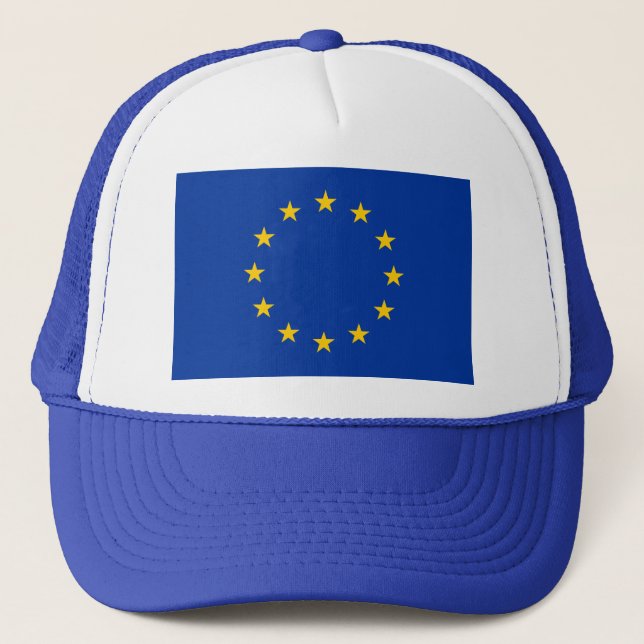 Gorra De Camionero Bandera de unión europea de E. - (Anverso)