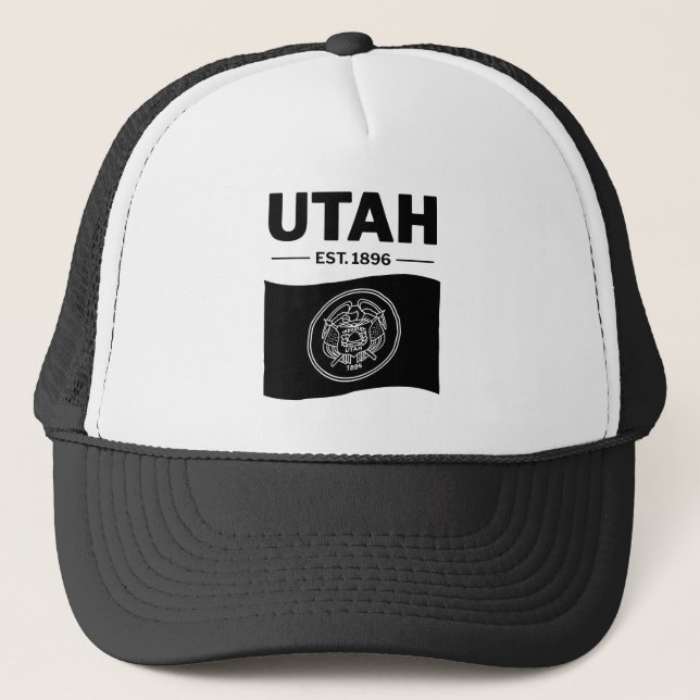 Gorra De Camionero Bandera de Utah EE. UU. (Anverso)