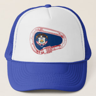 Gorra De Camionero Bandera de Utah Escalando Carabiner