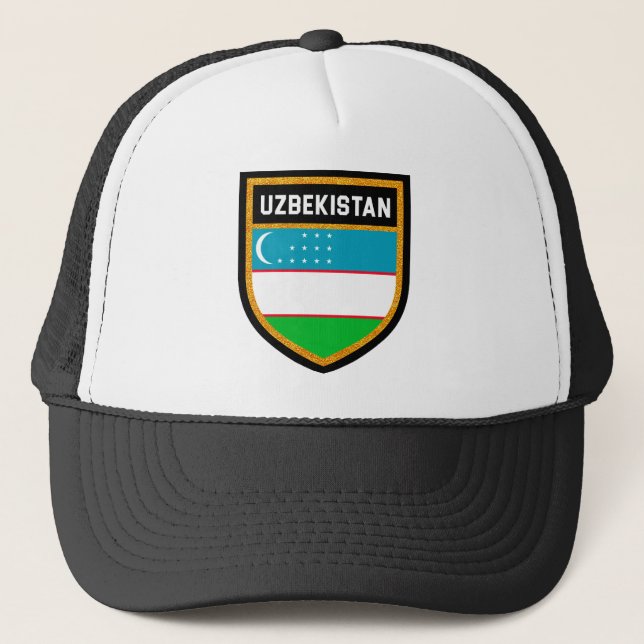 Gorra De Camionero Bandera de Uzbekistán (Anverso)