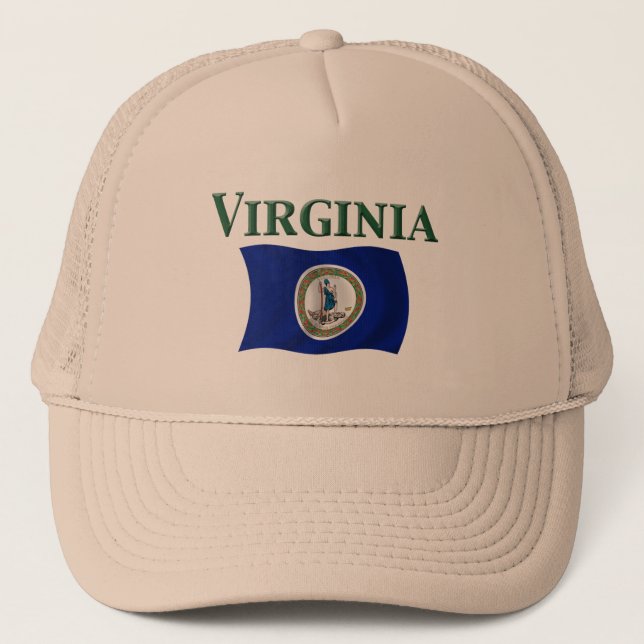 Gorra De Camionero Bandera de Virginia (Anverso)