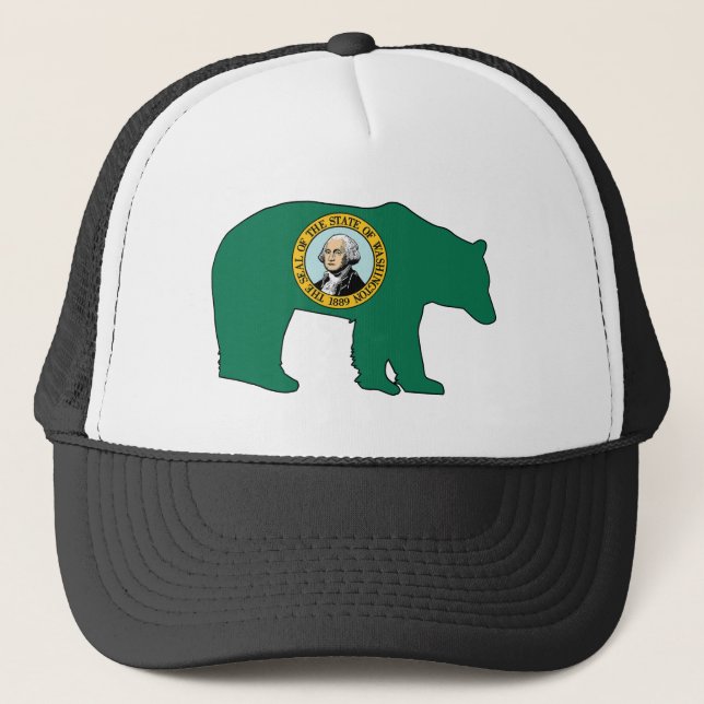 Gorra De Camionero Bandera de Washington (Anverso)